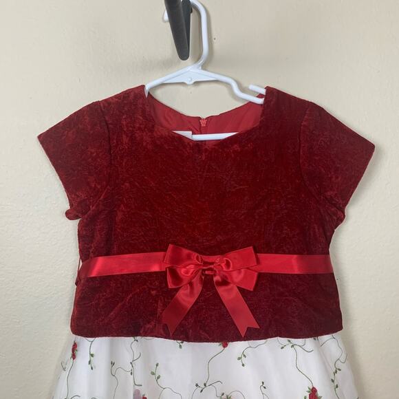 Bonnie Jean Embroidered Velvet and Tulle Dress 6 - Picture 3 of 6